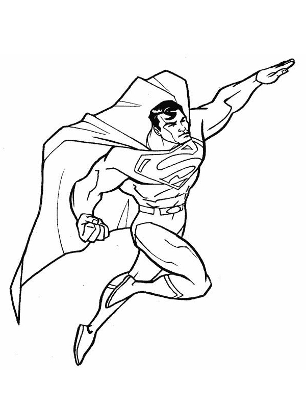 coloriage superman s envole